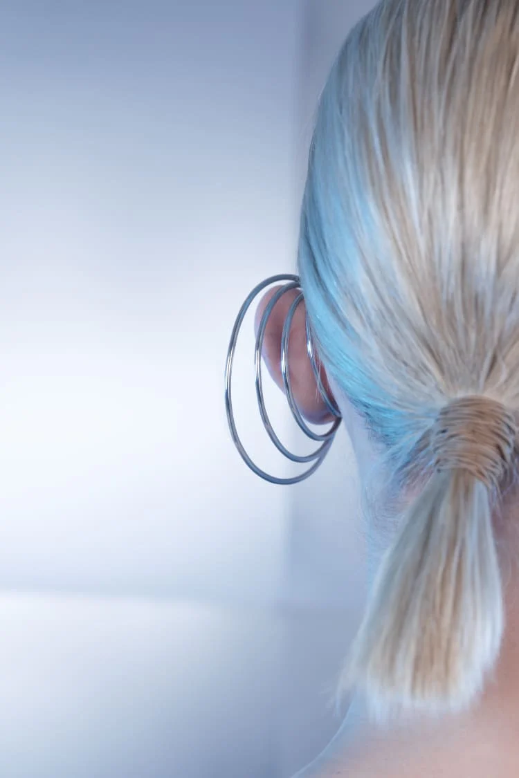 Silver Full Ear Cuff Design - Image 7