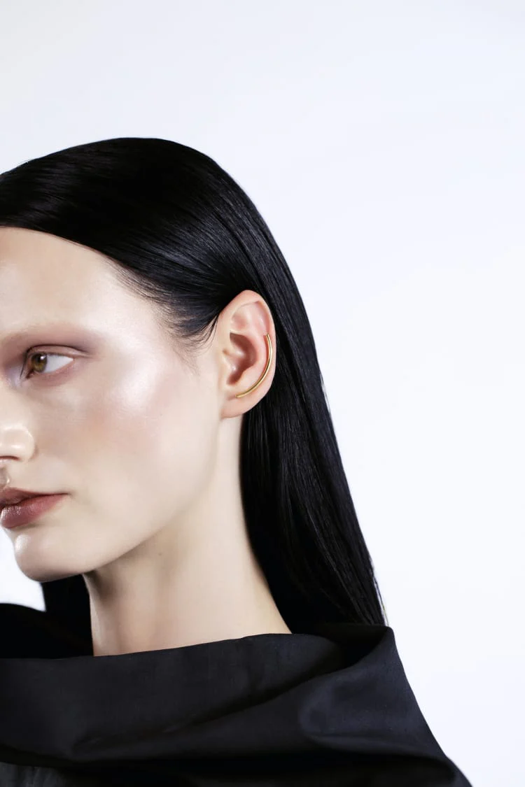 Gold Simple Ear Climber - Image 3