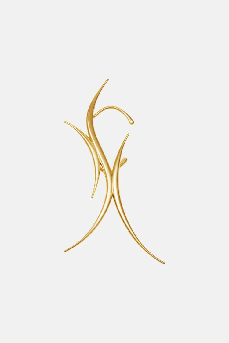 Gold Spiked Bold Ear Cuff - Image 4