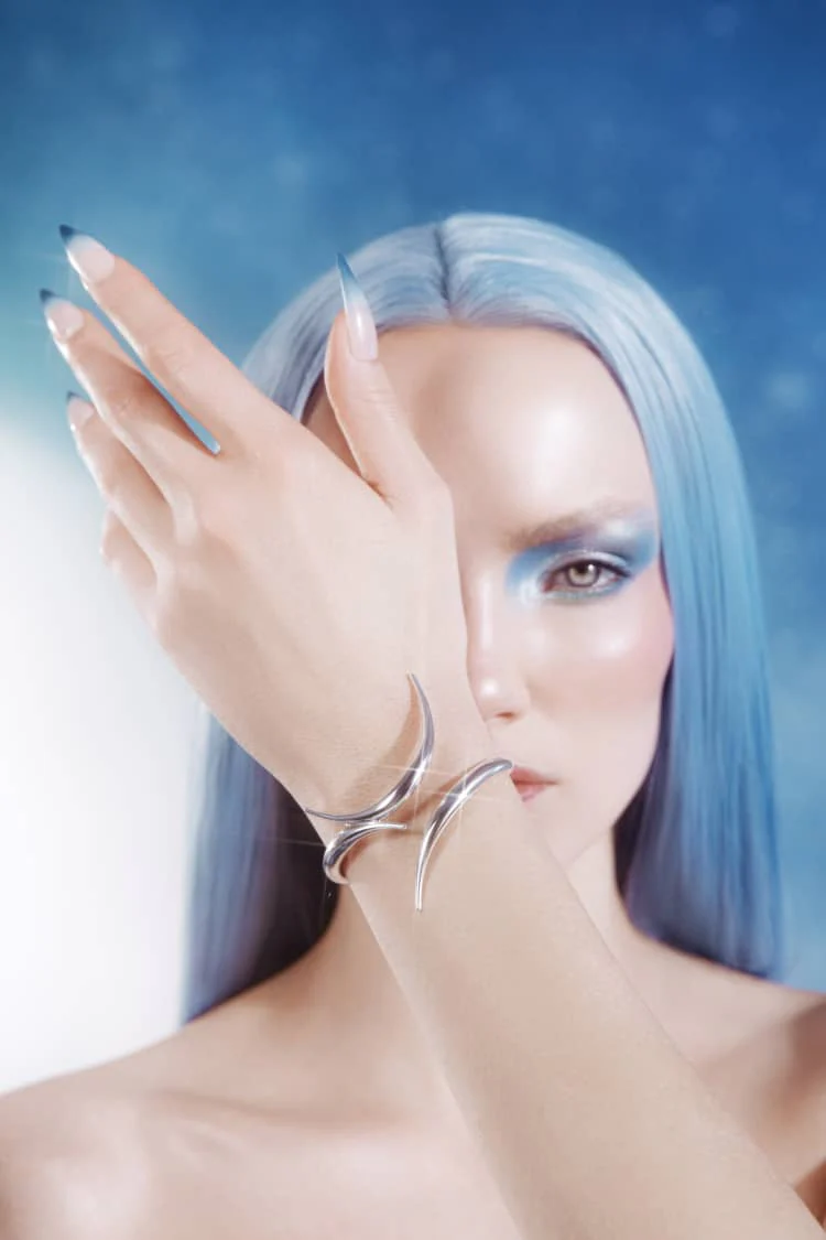 Silver Spiked Bracelet - Image 3