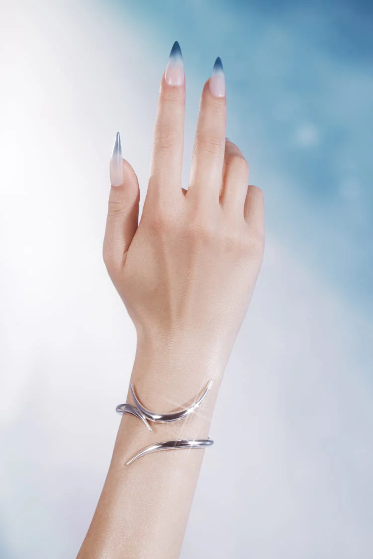 Silver Spiked Bracelet - Image 4