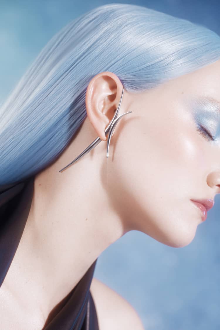 Silver Spiked Earring - Image 2