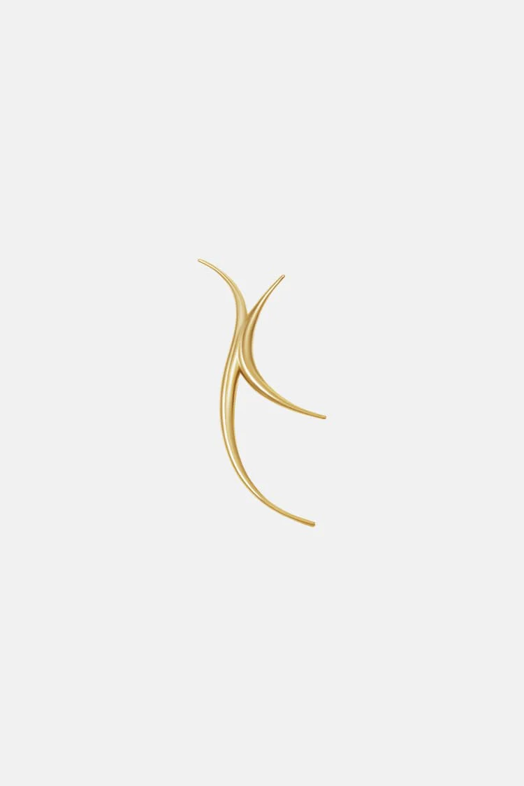 Gold Spiked Long Earring - Image 4