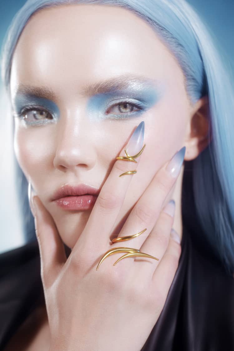 Gold Spiked Midi Ring - Image 3