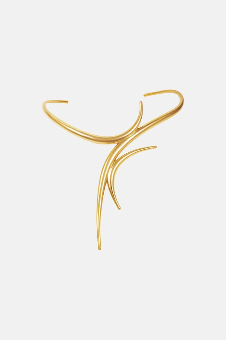 Gold Spiked Necklace