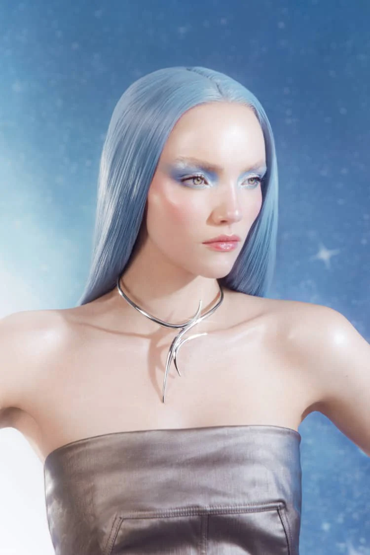 Silver Spiked Necklace - Image 2