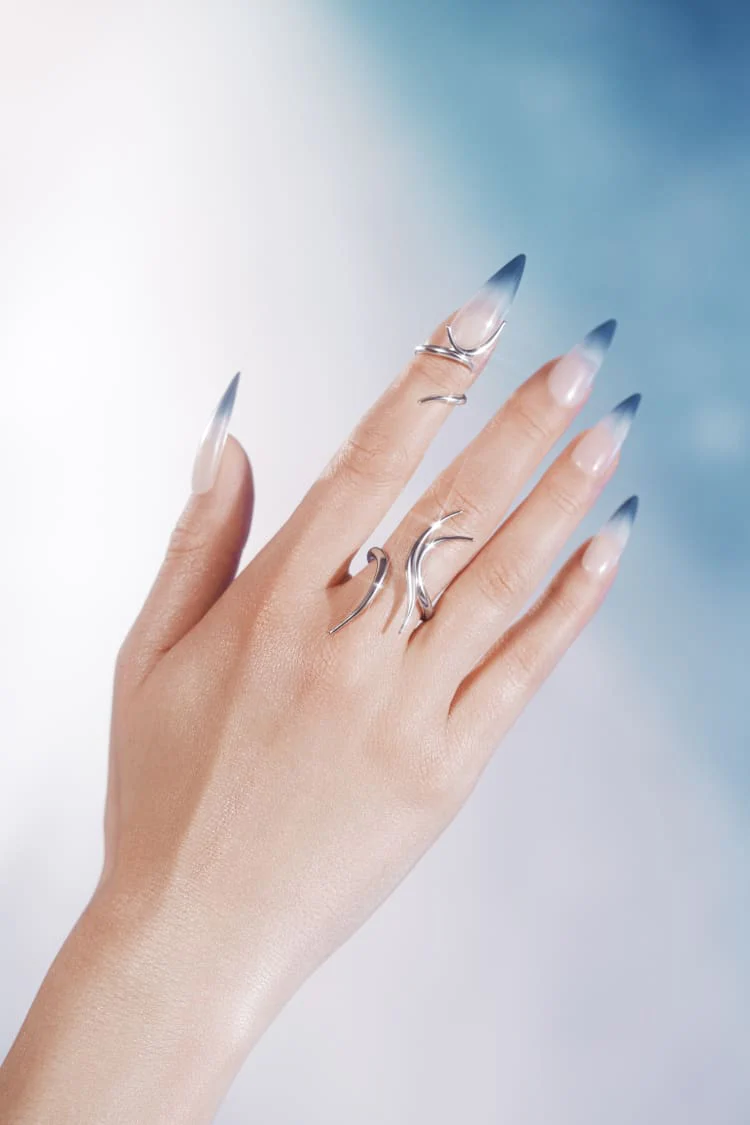 Silver Spiked Ring