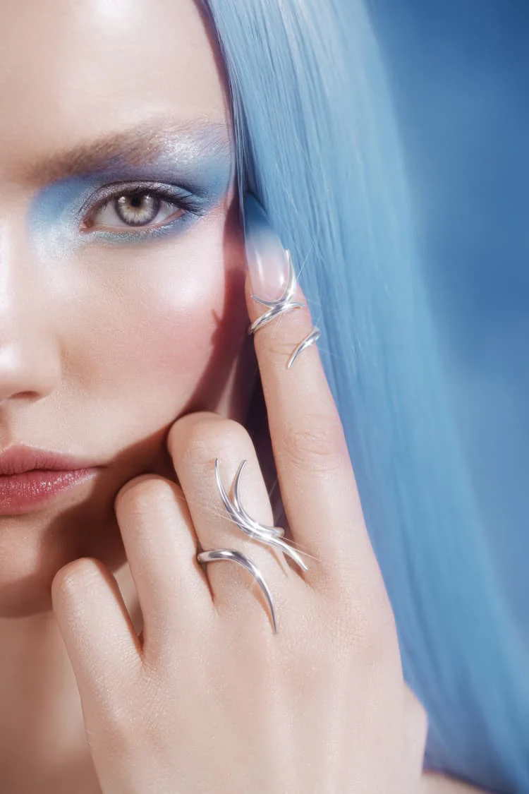 Silver Spiked Ring - Image 2