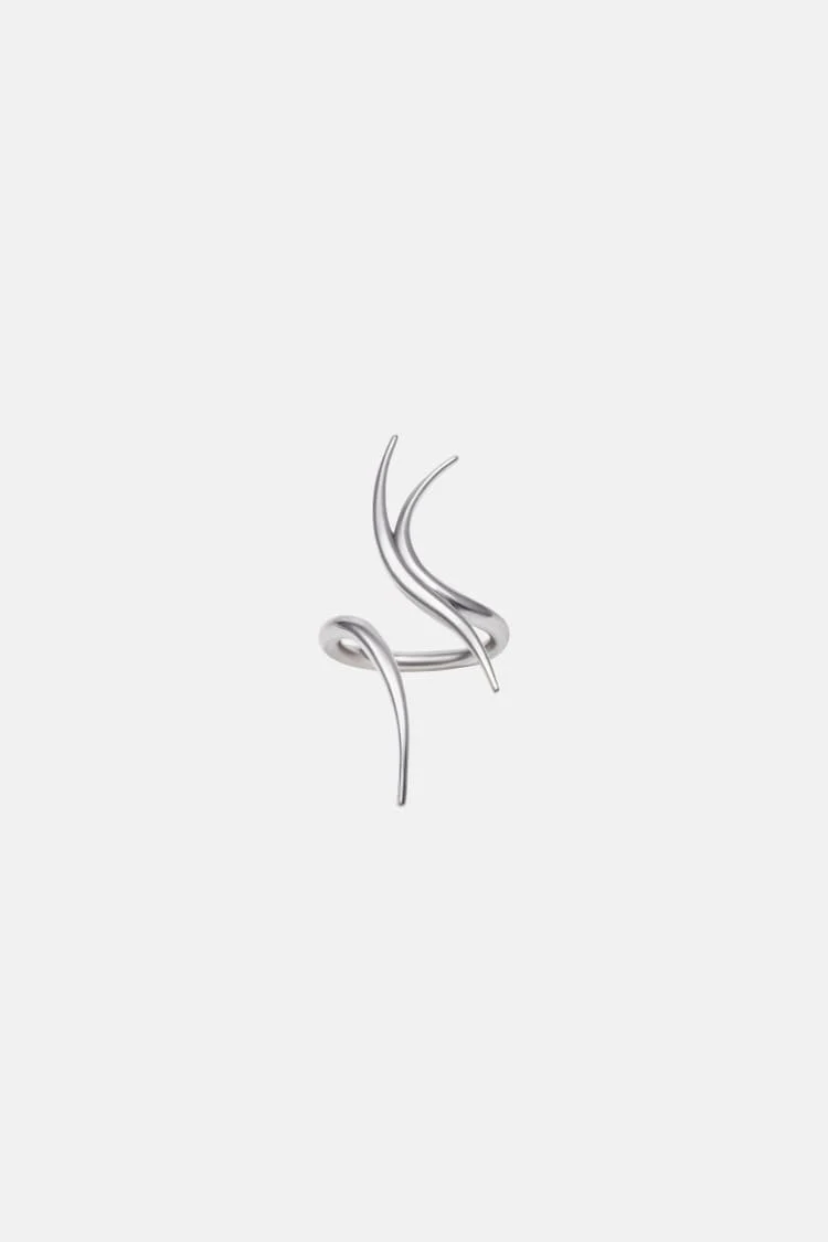 Silver Spiked Ring - Image 5