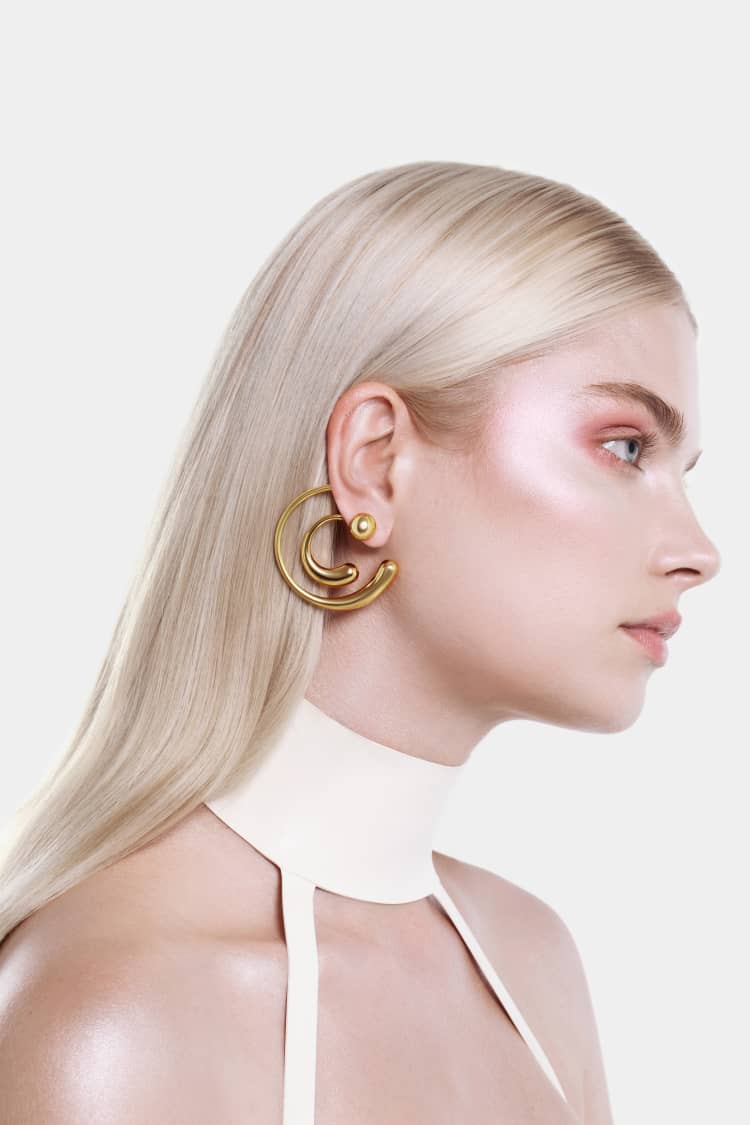 Spiral Drop Earrings - gold - Image 2