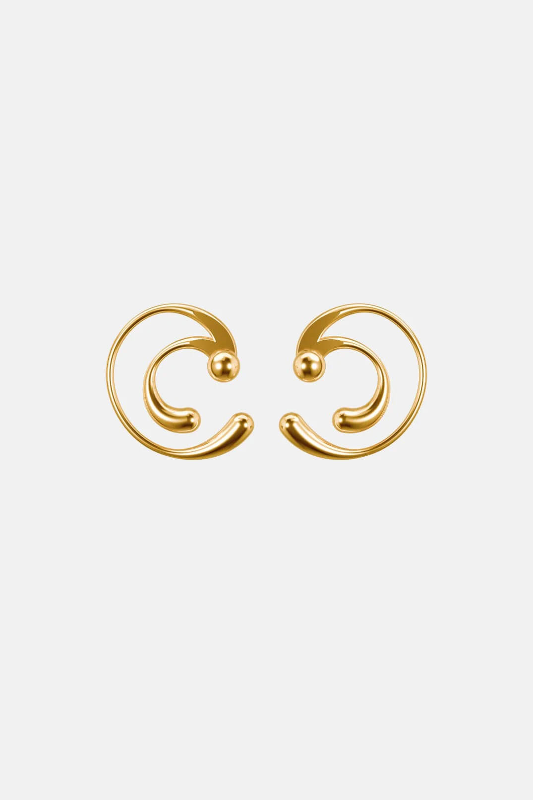 Spiral Drop Earrings - gold - Image 3