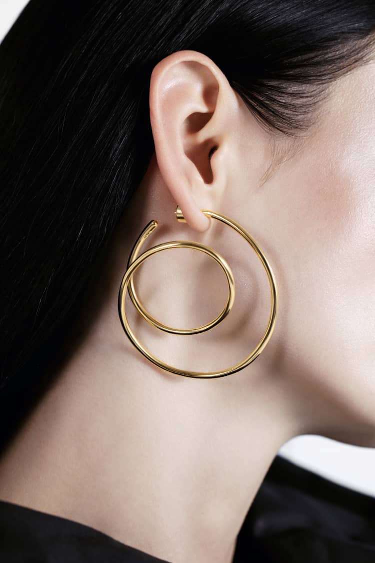 Gold Spiral Earrings