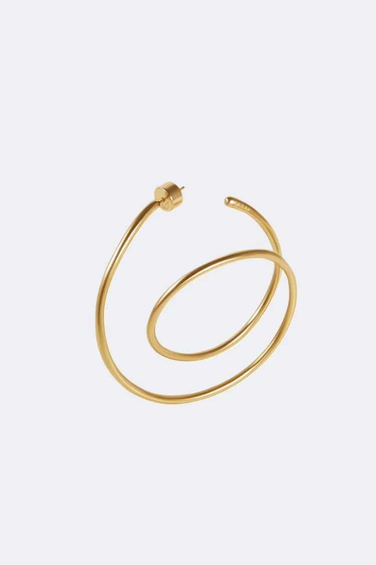 Gold Spiral Earrings - Image 4