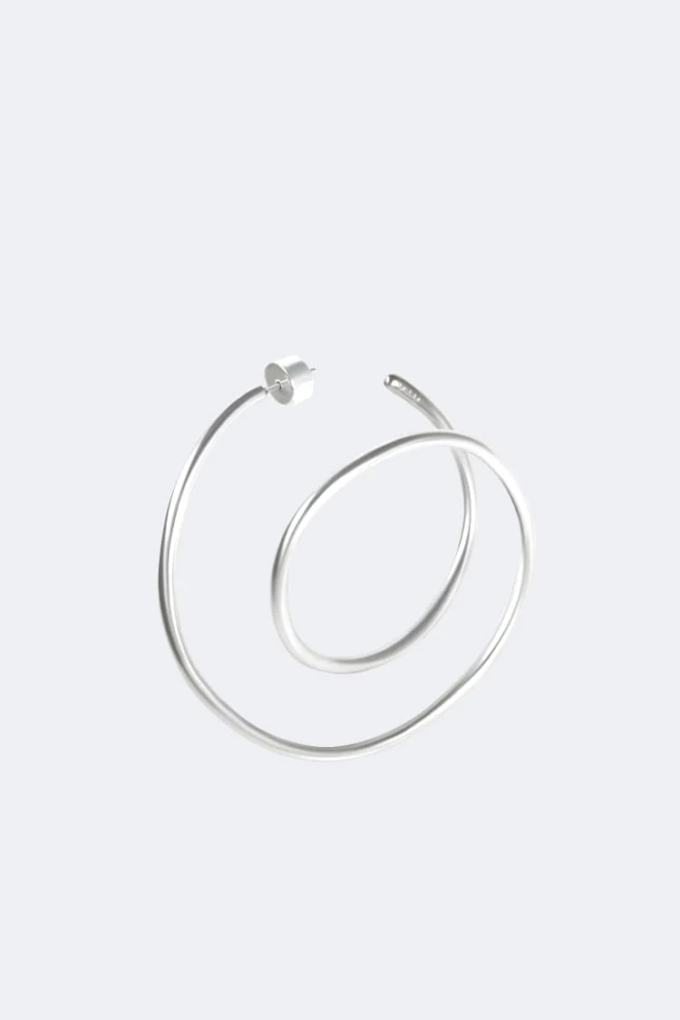Silver Spiral Earrings