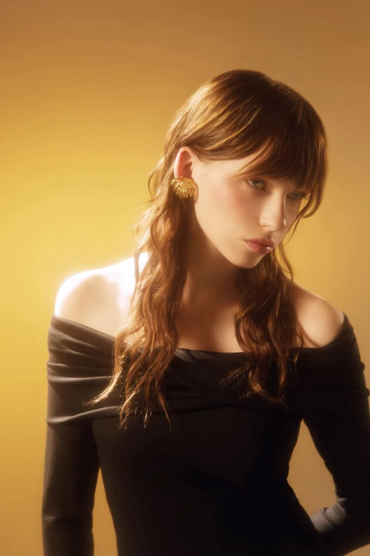 Gold Spiral Earring - Image 2
