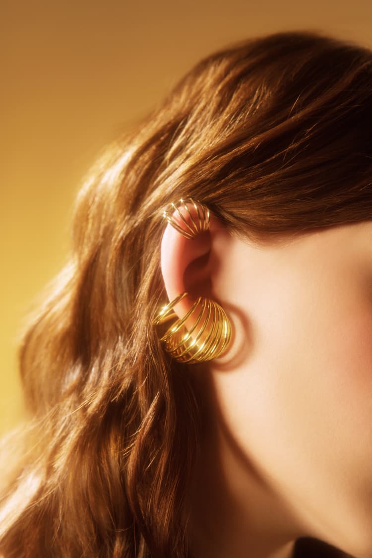 Gold Spiral Earring - Image 4