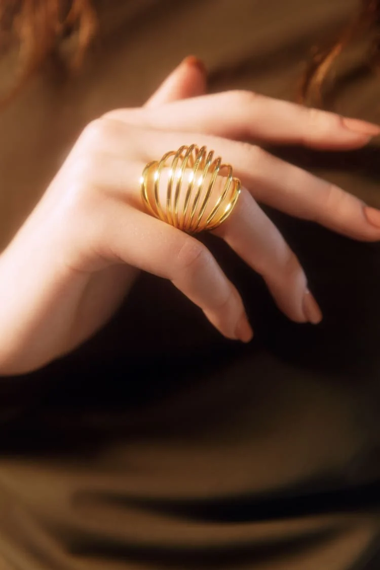 Gold Spiral Earring - Image 5