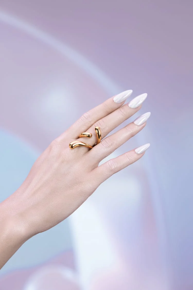 Three-Drop Ring - gold