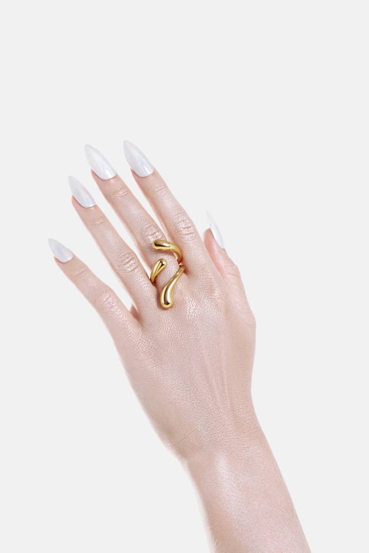 Three-Drop Ring - gold - Image 2