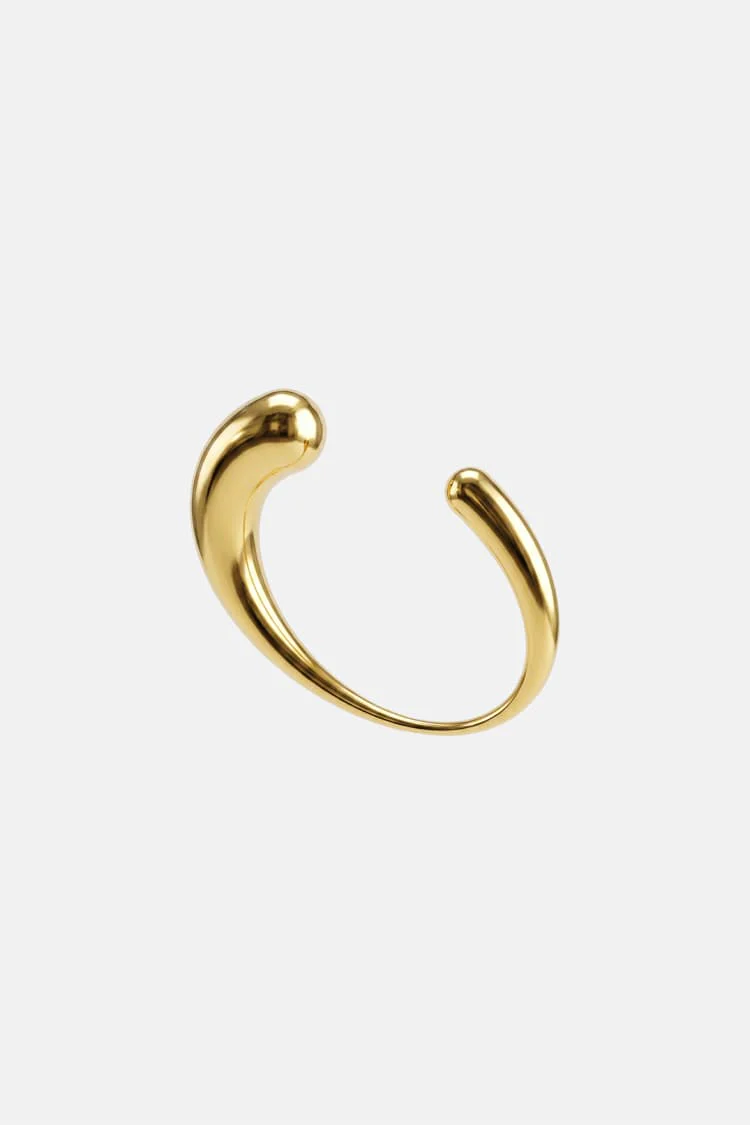Gold Torque Bangle Bracelet - Image 3