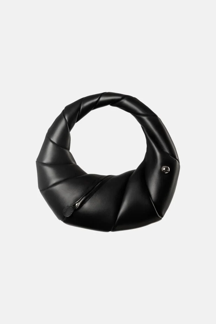 TWISTED bag | black leather handbag - Image 2