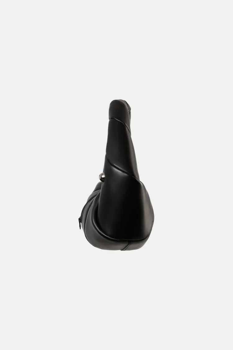 TWISTED bag | black leather handbag - Image 3