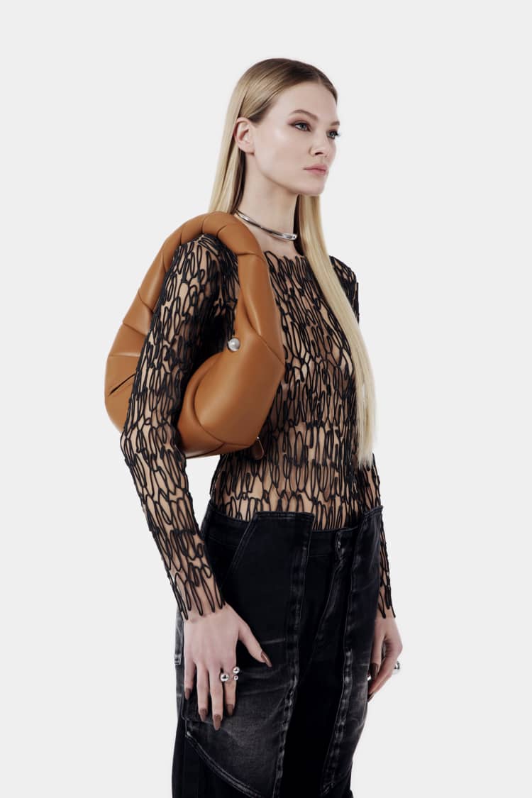 TWISTED bag | brown leather handbag - Image 5