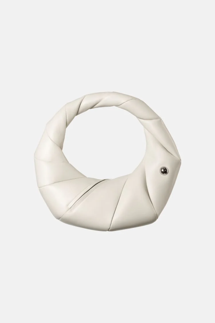 TWISTED bag | white leather handbag