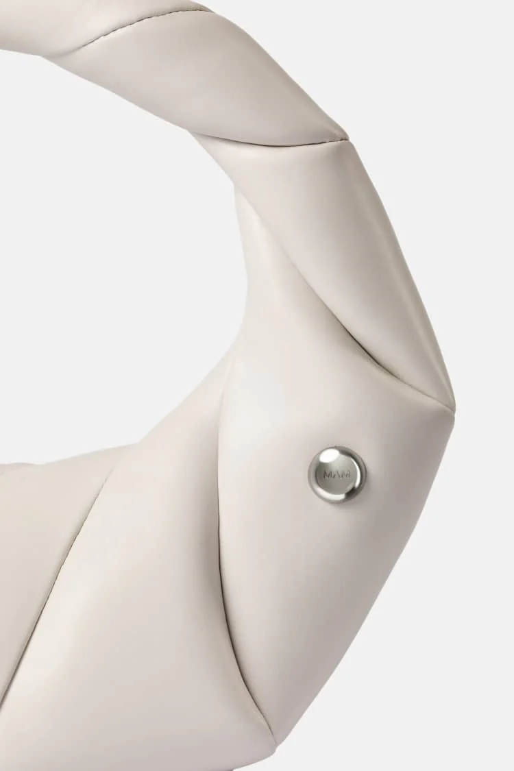 TWISTED bag | white leather handbag - Image 7