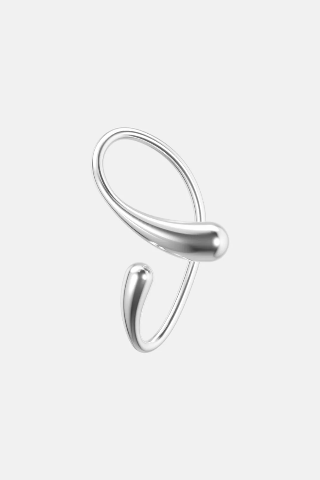 Two-Drop Ear Cuff - silver - Image 3