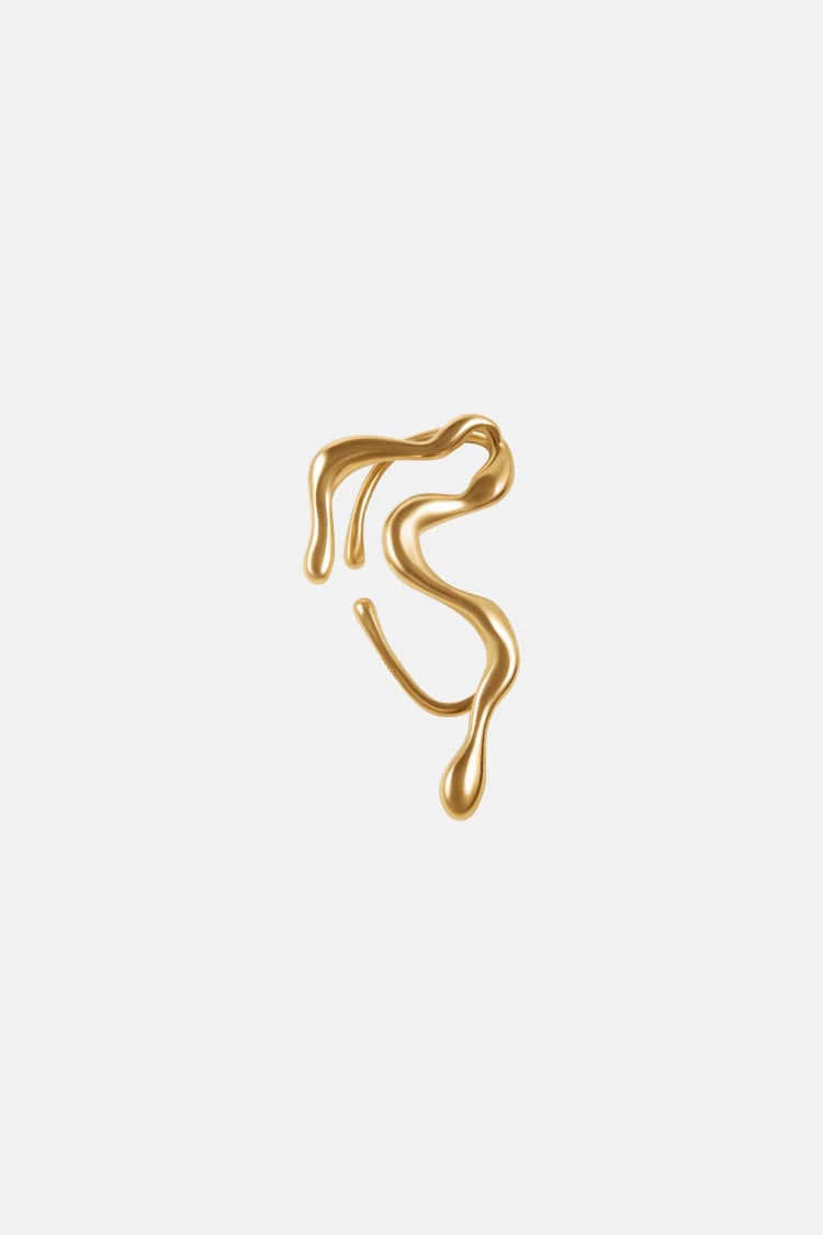 undulating earcuff in gold - Image 4